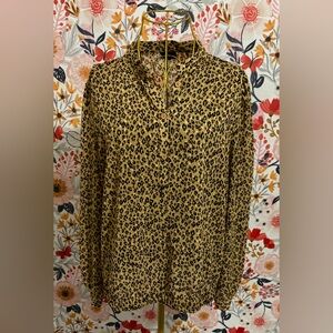 Who What Wear Animal Print Blouse